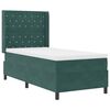 vidaXL Letto a molle con materasso Verde Scuro 100 x 200 cm Velluto