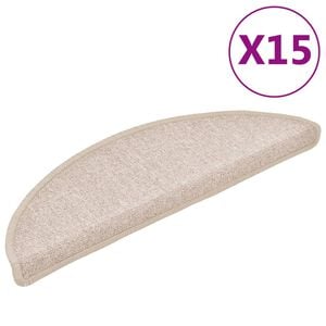 vidaXL Tappetini per scale 15 pz 56x17x3 cm Talpa Semicircolari