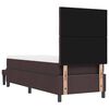 vidaXL Letto a molle con materasso Marrone Scuro 80 x 200 cm Tessuto