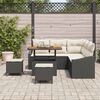 vidaXL Set Divano da Giardino con cuscino 8 pcs Nero Poly Rattan