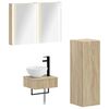 vidaXL Set di Armadi da Bagno 4 pz Rovere Sonoma Legno ingegnerizzato