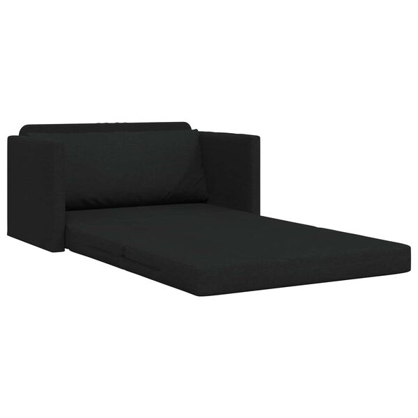 vidaXL Divano letto 110cm Nero Tessuto