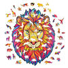 UNIDRAGON Puzzle in Legno 327 pz Mysterious Lion King Size 31x40 cm