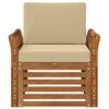 vidaXL Set di divani da esterno con cuscino Naturale 75,5 x 63 x 73 cm