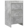 vidaXL Comodini Grigio Cemento 40 x 36 x 70 cm Legno ingegnerizzato