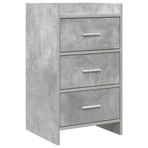 vidaXL Comodini Grigio Cemento 40 x 36 x 70 cm Legno ingegnerizzato