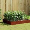 vidaXL Fioriera Rialzata da Giardino 100x100x33,5 cm in Acciaio Corten