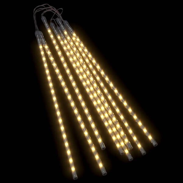 vidaXL Luci Meteoriche 8 pz 50cm Bianco Caldo 288 LED Interni Esterni