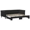 vidaXL Divano Letto con Letto Estraibile Nero 90x190 cm in Velluto