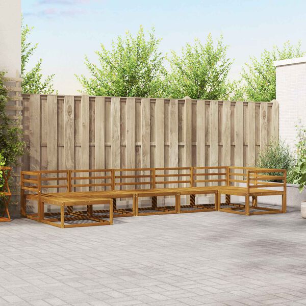 vidaXL Set di divani da esterno 7 pcs Naturale