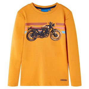vidaXL Maglietta da Bambina a Maniche Lunghe Ocra 92