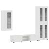 vidaXL Set mobile TV FLORIN 3 pcs Bianco Lucido Legno ingegnerizzato
