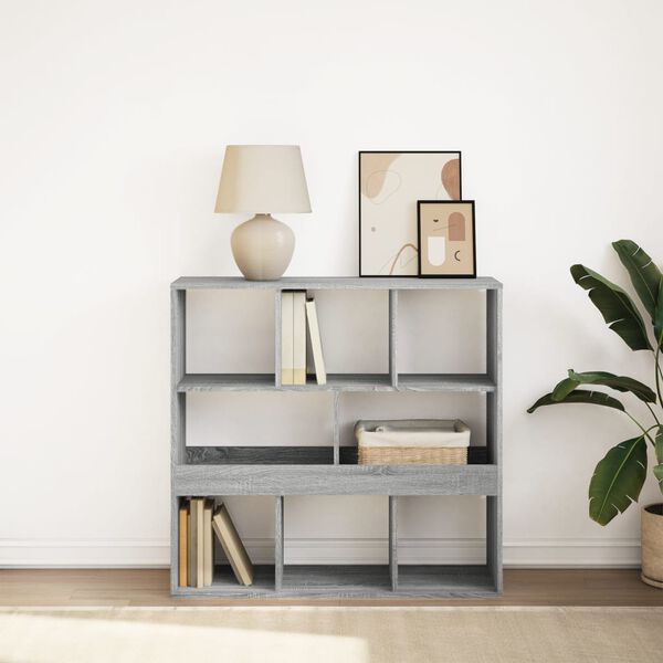 vidaXL Libreria/Divisorio Grigio Sonoma 100x33x94,5 cm
