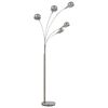 vidaXL Lampada da Terra 200 cm 5 Bulbi E14 Argento
