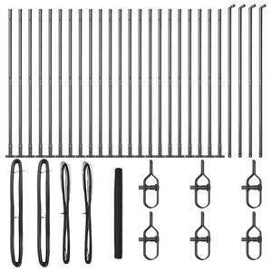 vidaXL Palo della recinzione Grigio