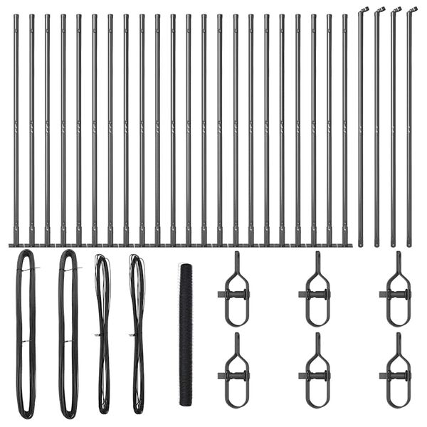 vidaXL Palo della recinzione Grigio 50 x 1,5 m (maglia 50 mm)