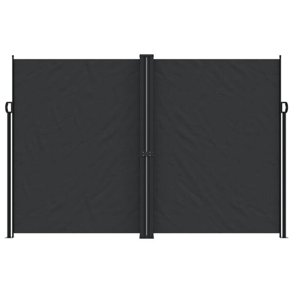 vidaXL Tenda da Sole Laterale Retrattile Nera 220x1000 cm