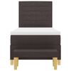 vidaXL Letto a molle con materasso Marrone Scuro 90 x 200 cm Tessuto