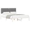 vidaXL Letto con Testiera Rivestita Grigio chiaro 135 x 190 cm