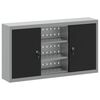 vidaXL Mobile per attrezzi con blocco Nero e Grigio 100 x 20 x 55 cm