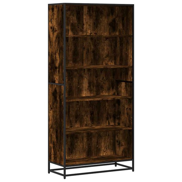 vidaXL Libreria Rovere Fumo 80,5x35x170,5 cm in Truciolato