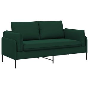 vidaXL Divano a 2 Posti 2 posto Verde Scuro 188 x 81 x 89 cm Velluto