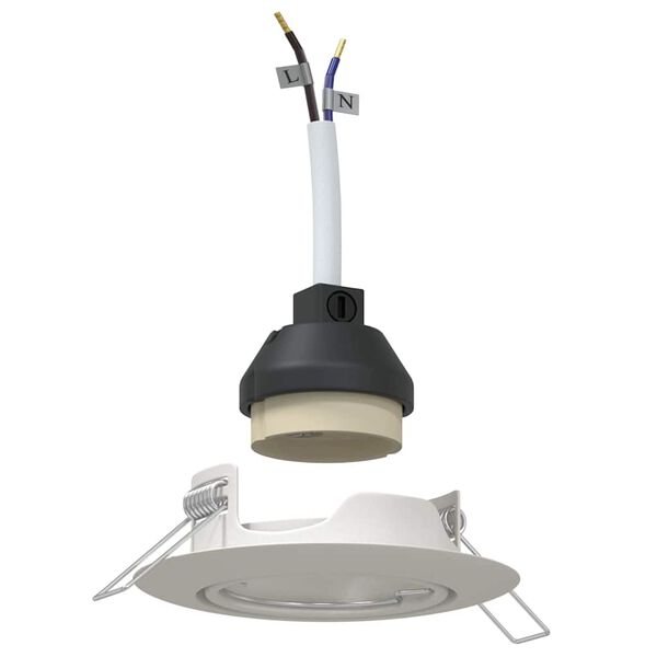 vidaXL Spotlight 12 pcs Bianco 9 x 9 x 2.5 cm Metallo