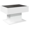 vidaXL Tavolino Salotto con LED Bianco 70x50x45 cm Legno Multistrato