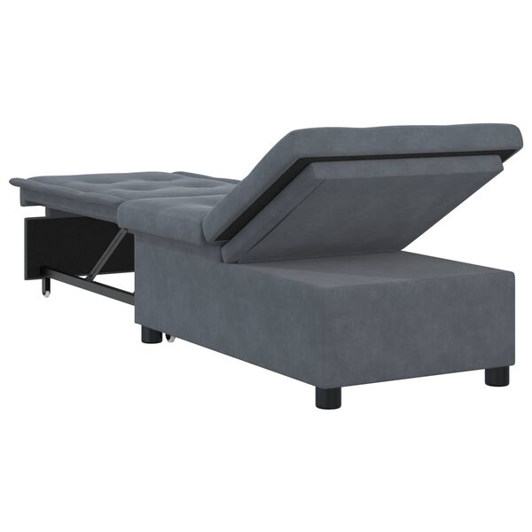 vidaXL Divano letto Grigio scuro 194 x 67 x 82 cm Velluto
