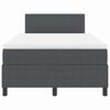 vidaXL Letto a molle Grigio Scuro e Bianco 203 x 120 x 88 cm