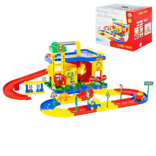 Polesie Wader Set Garage con 3 Piani 8 pz 100x90x38 cm in PP