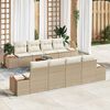 vidaXL Set Divano da Giardino con cuscino 9 pcs Beige Poly Rattan