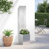 vidaXL Schermo per privacy in giardino Floreale Argento 32 x 140 cm