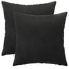 vidaXL Cuscino con cuscino HEERLEN 2 pz Nero Velluto
