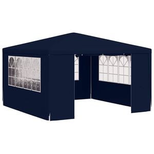 vidaXL Gazebo Professionale con Pareti 4x4 m Blu 90 g/m&sup2;
