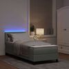 vidaXL Letto a Sorgente LED con led Grigio chiaro 80 x 200 cm Velluto