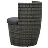 vidaXL Set da Bistrot 3 pz con Cuscini in Polyrattan Grigio