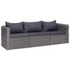vidaXL Set Divani da Giardino 9 pz con Cuscini in Polyrattan Grigio