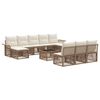 vidaXL Set Divano da Giardino 11 pcs Beige polyrattan