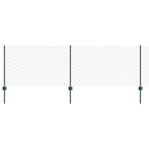 vidaXL Recinzione a maglie con palo 10 x 0,8 m Verde Rete