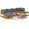 vidaXL Set Divani da Giardino 7 pz con Cuscini in Massello di Acacia