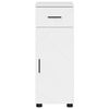 vidaXL Mobile da Bagno con cassetto Bianco Lucido 30 x 35 x 80 cm