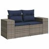 vidaXL Set Divani da Giardino 7pz con Cuscini Grigio Polyrattan Acacia