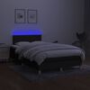 vidaXL Letto a Molle con Materasso e LED Nero 120x190 cm in Tessuto