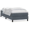 vidaXL Giroletto a Molle con Materasso Grigio Scuro 80x210 cm Velluto