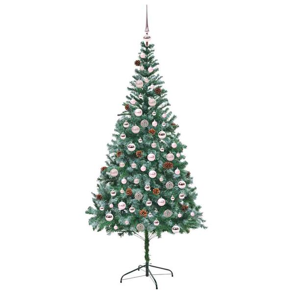 vidaXL Albero di Natale artificiale Verde 210 cm PVC e Acciaio