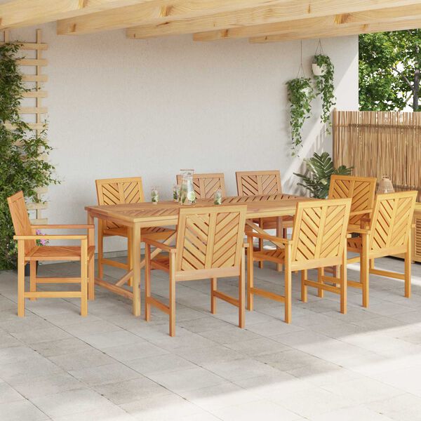 vidaXL Sedia da pranzo 8 pcs Naturale 62.5 x 59 x 89 cm