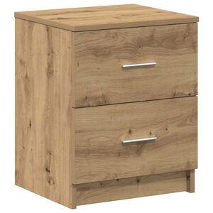 vidaXL Comodino con 2 Cassetti Rovere Artigianale 40x36x50 cm
