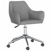 vidaXL Sedie da Pranzo Girevoli 2 pz Grigio Chiaro in Tessuto