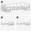 vidaXL Set di divani da esterno 10 pcs Naturale e Antracite